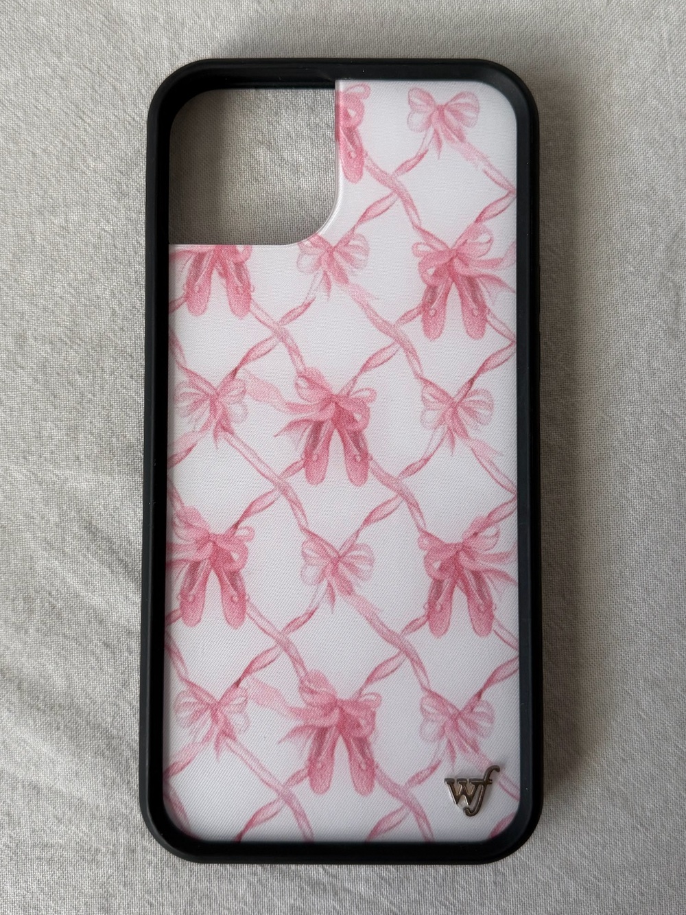 iPhone 15 Plus Pink Ribbon Pattern Phone Case — Wildflower